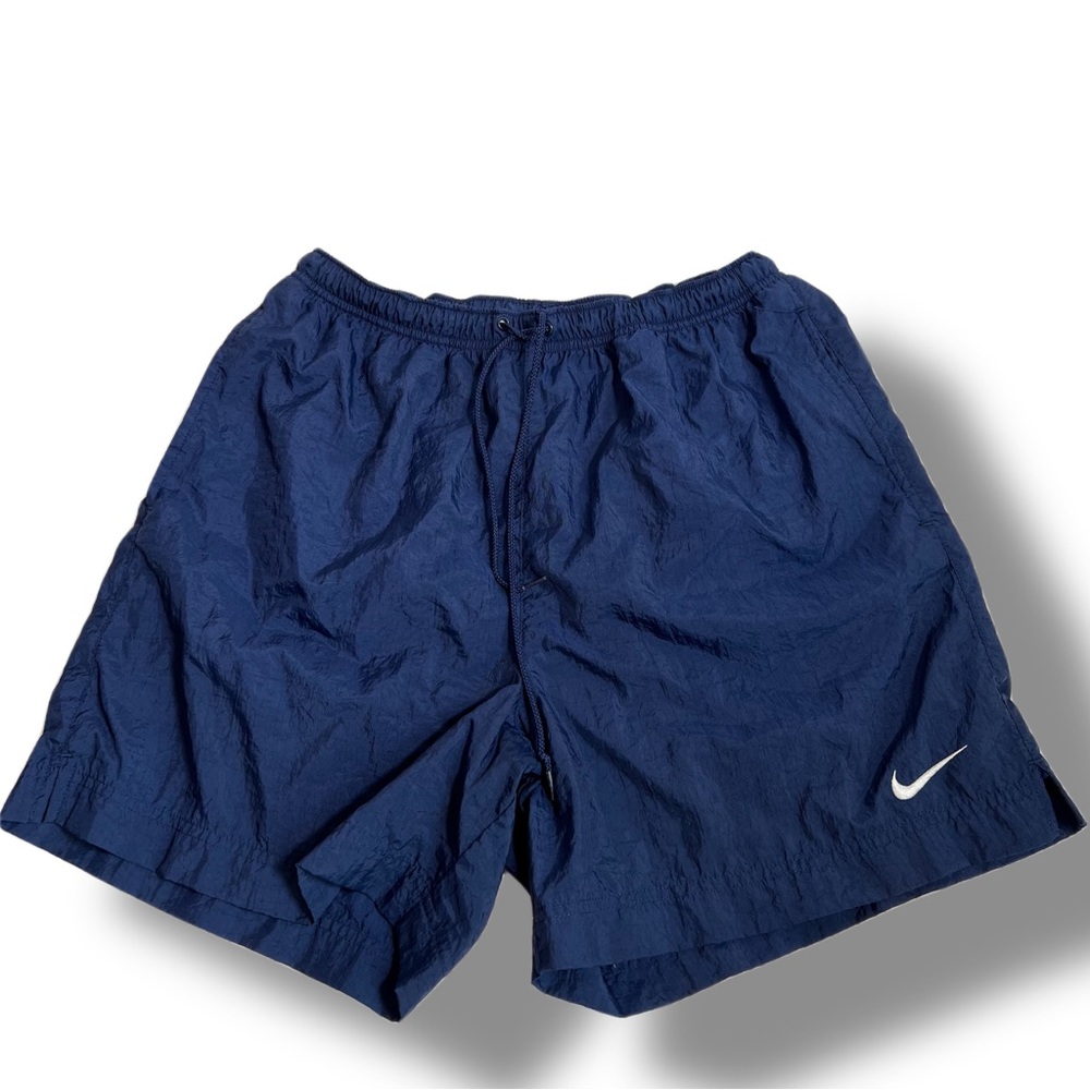 Vintage Nike 90s Men’s Swim Trunks Shorts Size Medium Blue